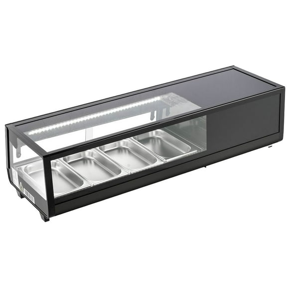 NSF 47 in. Countertop Sushi Showcase with Curved Glass, Refrigerated Food Display with LED Light, ETL