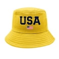 thumbnail image 2 of Bucket Hats for Men Women BWASD 4th of July Independence Day American Bucket Hat Foldable UV Protect Fishing Sun Hat Adult Unisex Work Outdoor Daily Wear (Yellow), 2 of 3