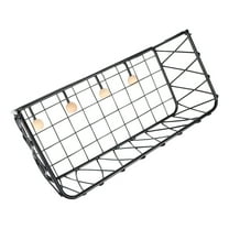 PBPBOX 1Pc Black Hanging Storage Stand Wall Shelf for Kitchen Bathroom Office Sundries Organizer