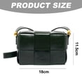 thumbnail image 2 of Bolso bandolera acolchado tejido para mujer, bolso de hombro de piel sintética, bolso de mano de moda para mujer, bolso de mano verde, 2 of 6