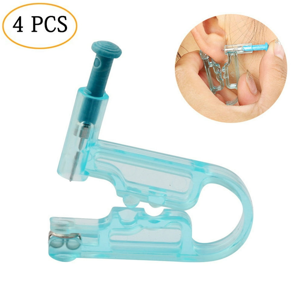 Prety See 4PCS Ear Piercing kit Portable Body Ring Piercing kit for