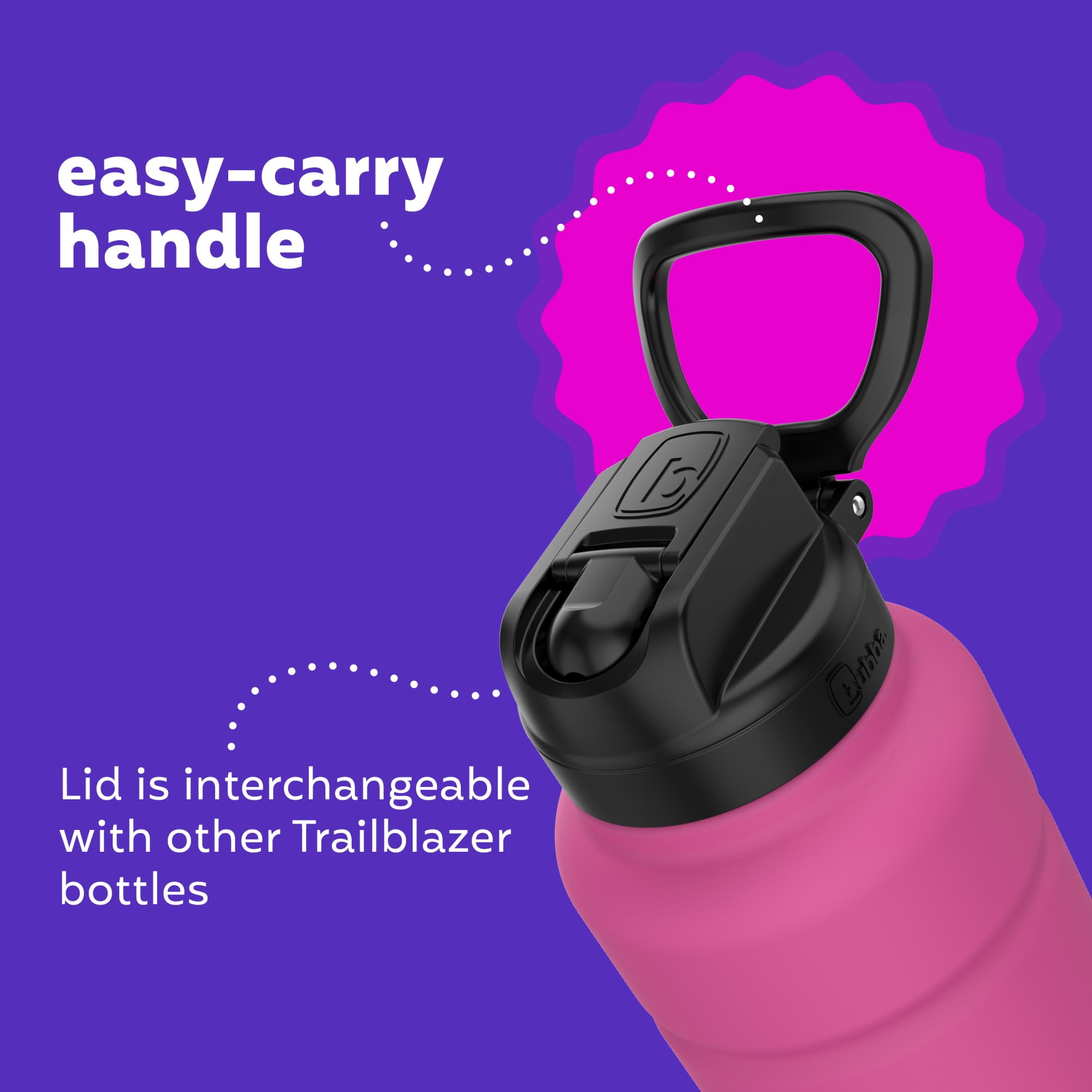 bubba Trailblazer Insulated Stainless Steel Water Bottle with Straw Lid, 40 Oz., Rubberized