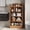 Brown, variant on Zenira 5-Shelf Multi-Functional Modern Wood Bookcase with Curved Design, Dust-Proof Baffle, and Sturdy Construction for Home Office,Brown