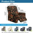 thumbnail image 6 of Yuyamidu Mushroom Print Reclining Chair Covers 4 Pieces Comfortable Recliner Sofa Slipcovers with Pocket Easy to Install Furniture Protector for Living Room Gift for Housewarming, 6 of 8