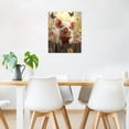 thumbnail image 5 of Pig Wall Art Cute Funny Pig Canvas Wall Art Colorful Flowers Butterfly Nature Pictures Posters Modern Framed Artwork Living Room Bathroom Bedroom Office Wall Art Decor,12x16 Inches, 5 of 6