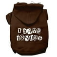 thumbnail image 1 of I Have Issues Screen Printed Dog Pet Hoodies Brown Size Xs (8), 1 of 1