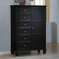 thumbnail image 2 of Sandy Beach Door Chest with Concealed Storage Black, 2 of 6