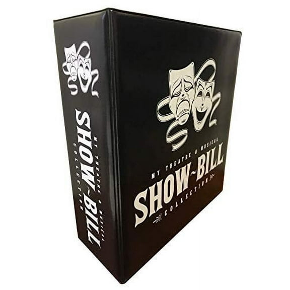 Show-Bill Binder for Broadway and Theatre Show-Bills, Comes with 20 Sheet Protectors to Hold Your Playbills, D-Ring, Black
