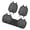 Black, variant on Vehicle Seat Pad Set, 3 Piece Perforated Front and Rear Cushions for Daily Commute, Long Drives, and All Season Use