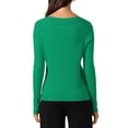 thumbnail image 3 of INSPIRE CHIC Women's Boat Neck Long Sleeve Sweaters Casual Knit Pullover Tops S Green, 3 of 6