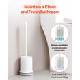thumbnail image 5 of KFFKFF Toilet Cleaning Set, Includes Brush and Holder, Features Ergonomic PP Handle, Compact Bathroom Cleaning Tool, Ensures Thorough Cleaning and Drip-Resistance, Suitable for Bathrooms, RVs, 5 of 9