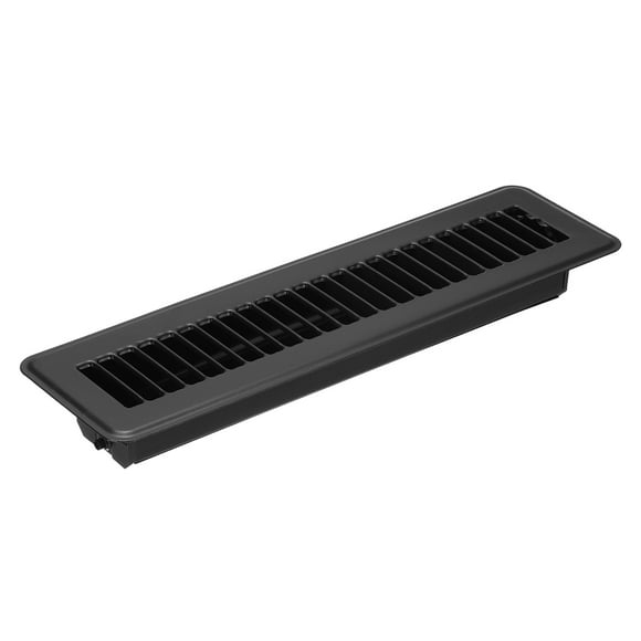Uxcell Registro de Piso de 12 x 2 Pulgadas, 1pcs Cubierta de Ventilación de Aire de Alta Resistencia, Rejillas de Piso Ajustables, Negro