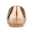 thumbnail image 3 of BLISSFUL STEP Women's Shoes Rhinestone Clear Pointed Toe Slip On Ballet Flats Champagne Gold 9, 3 of 9