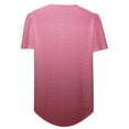 thumbnail image 7 of jtjvou Women's Plus Size Short Sleeve Tees Round Neck Tuinc Going out Tops for Teen Gradient Color Shirts Summer Lady Trendy Fashion Pink,XXXL, 7 of 7