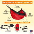 thumbnail image 2 of Hamaca de Camping Gold Armour XL Doble Capacidad 225 kg Roja, 2 of 6