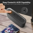 thumbnail image 5 of NOVOO Bluetooth Portable Speaker Wireless with Stereo Sound & Powerful Bass, Built-in Mic,  IPX4, 12 Hours Playtime, Portable Speaker for Home, Party, Outdoors, Travel, Hiking, Camping(Black), 5 of 8