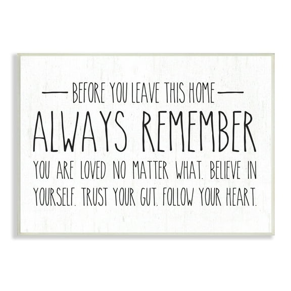Stupell Industries Follow Your Heart Motivational Quote Casual Phrase Graphic Art Unframed Art Print Wall Art, Design by Lettered and Lined