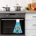 thumbnail image 5 of Haosy 2 Pack Kitchen Wash Cloths with Hanging Loops Absorbent Absorbent Quick Drying Hand Towels, Starfish with Sunglasses, 5 of 7
