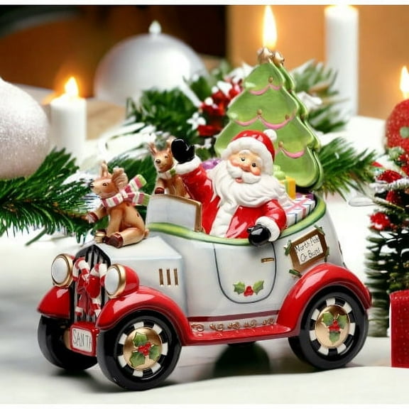 Cosmos Gifts Santa Driving Cookie Jar