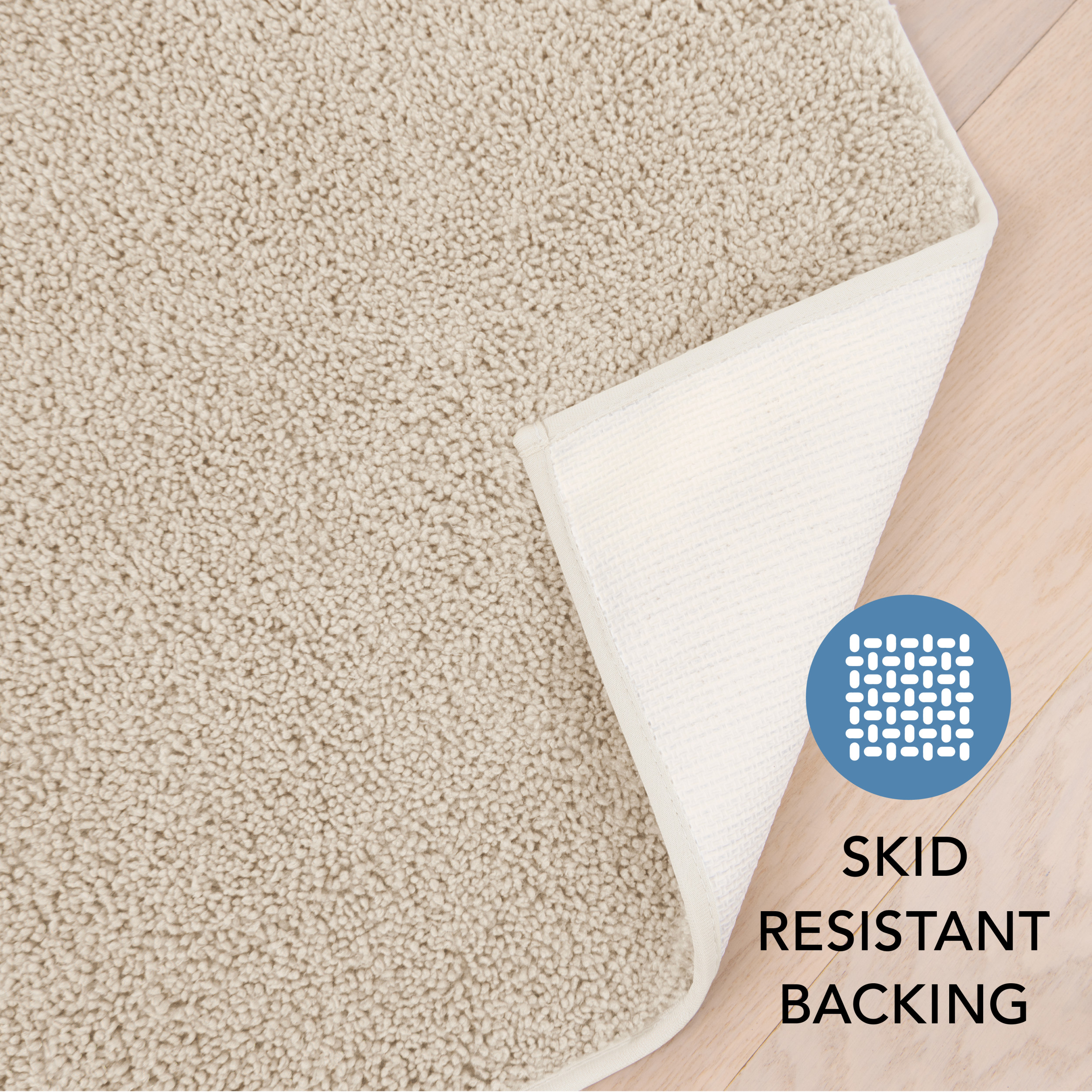Mainstays 2-Piece Super Soft Polyester Bath Rug Set, Papyrus Beige