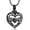 Black, variant on Retro Style Pet Cremation Jewelry for Ashes Paw Print Heart Urn Necklace for Ashes Memorial Keepsake Jewelry for Pet/Dog's/Cat's Ashes Pendant