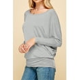 thumbnail image 5 of Made by Johnny Women's Batwing Long Sleeve Top XXXL HEATHER_GREY, 5 of 6