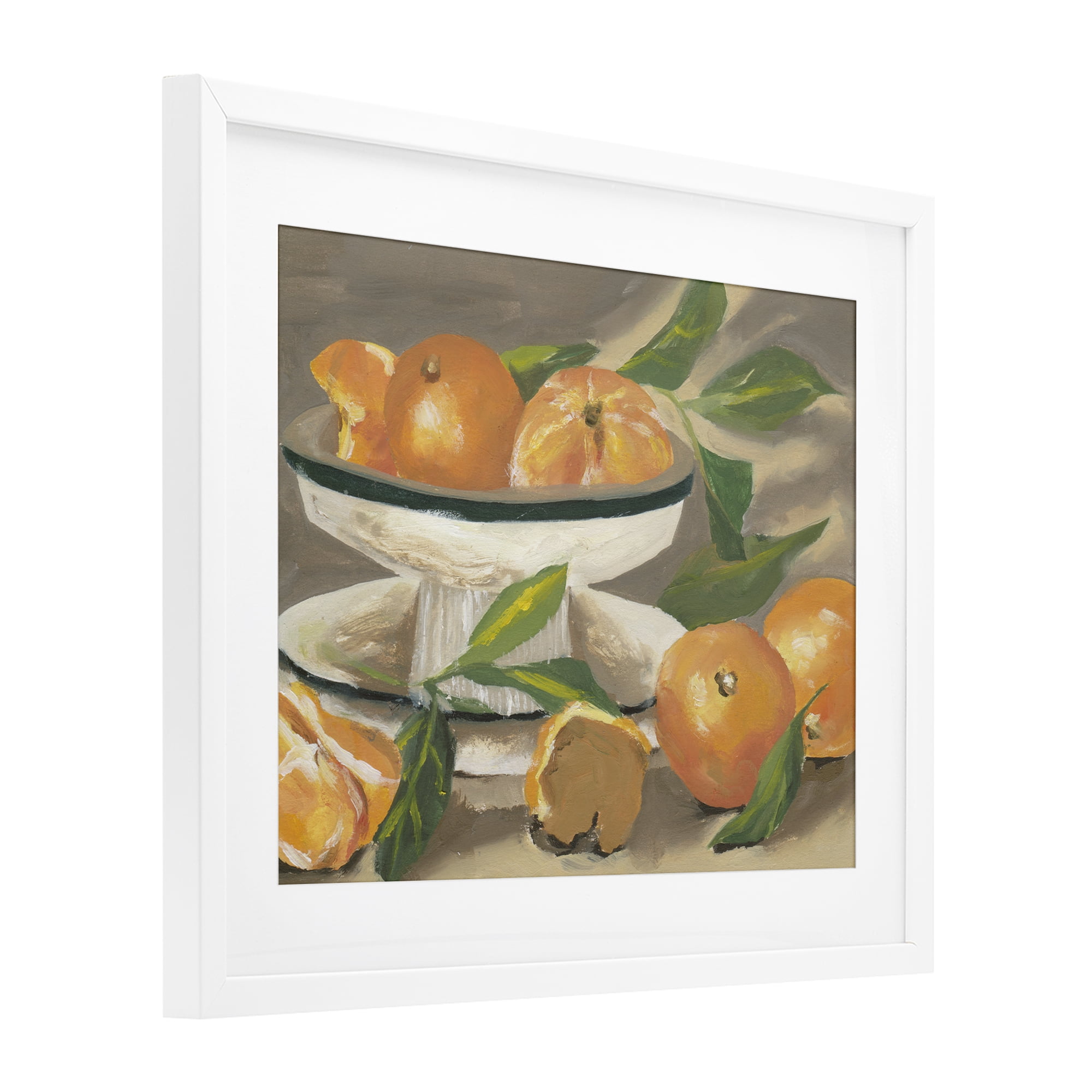 Stupell Industries Oranges in Stillness White Framed Print Under Glass, design by Melissa Wang