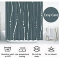 thumbnail image 3 of Dark Grey and White Striped Fabric Shower Curtain for Bathroom with Hooks, Shower Curtain Set 84 Inches Long, Bath Curtains Weighted Hem,Waterproof, 3 of 6