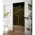 thumbnail image 3 of LFEEY Doorway Curtain Noren Tapestry Black Gold Line Japanese Kitchen Living Room Hanging Partition 30"x59", 3 of 5