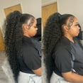 thumbnail image 4 of Curly 360 Lace Front Human Hair Wigs 16-34" Transparent Lace Frontal Wigs Glueless Deep Wave Lace Wig with Baby Hair Brazilian Remy Hair Wigs, 4 of 6