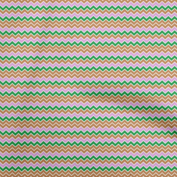 oneOone Polyester Spandex Orange Fabric Chevron Sewing Fabric By The Yard Printed Diy Clothing Sewing Supplies 56 Inch Wide
