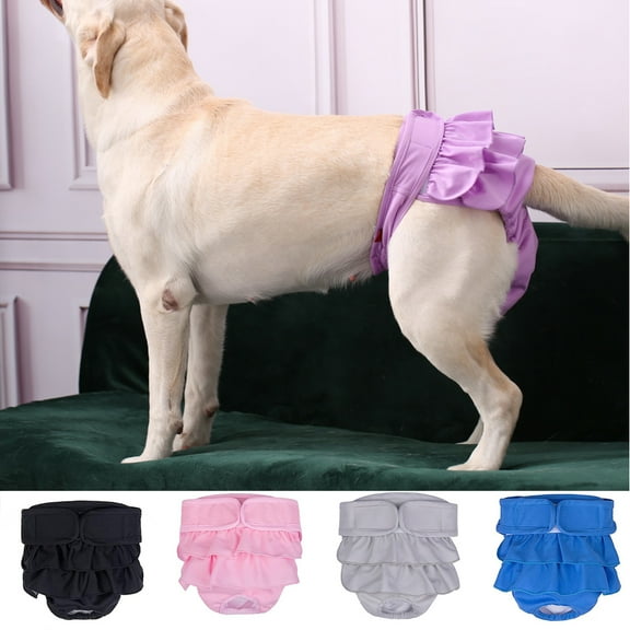 shenmeida Dog Diapers Washable Female Dog Diapers Wraps, Pet Female Dog Physiological Pants Diaper Underwear Sanitary Panties Reusable