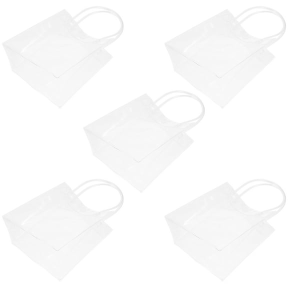 Raindrops Travel Tote Bags Durable Shoulder Bag Transparent PVC 10Pack