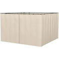 thumbnail image 3 of Outsunny 9.84' x 9.84' Gazebo Sidewall Set with Hooks/C-Rings, Beige, 3 of 10