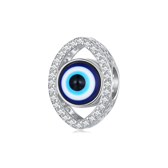 Charm Ojo Turco VOROCO en Plata Esterlina 925 de 11 mm