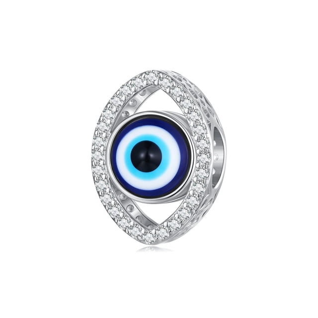 Charm Ojo Turco VOROCO en Plata Esterlina 925 de 11 mm