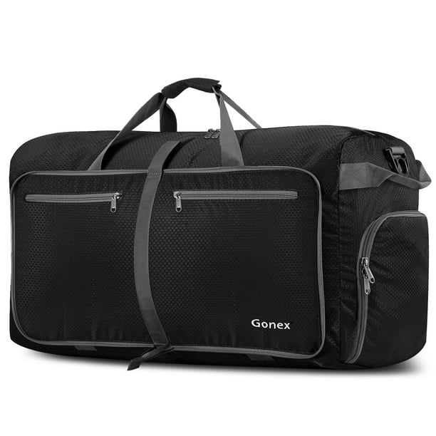 Bolsa de viaje Gonex de 100 litros con compartimento para zapatos, color negro