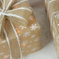 thumbnail image 3 of Northlight Lighted Snowflake Burlap Gift Boxes Outdoor Christmas Decorations - Clear - Set of 3, 3 of 3