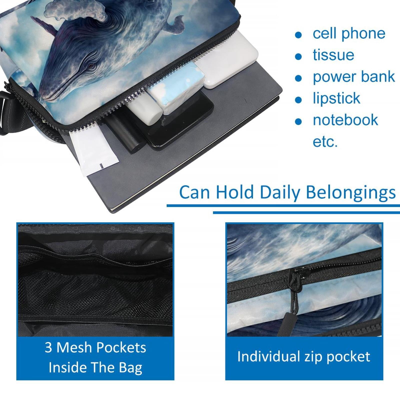 Whale Lightweight Adjustable Waist Bag with Extension Strap - Unisex Running Belt Bag