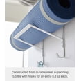 thumbnail image 4 of Yamazaki Home Over-the-Door Fitness Equipment Hanger, White, Steel, Supports 5.5 pounds, Over-the-Door, 4 of 7