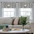 thumbnail image 4 of LALILO Kitchen Curtain Valance Coloring Mandala Tribal Motif Rod Pocket Window Curtain 52"x 18" Set of 2, 4 of 5