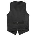 thumbnail image 4 of Kaerm Men's Shiny Sequined Vest Sleeveless V-neck Waistcoat Open Front Jacket Coat Vest Tops Silver 150/M, 4 of 7