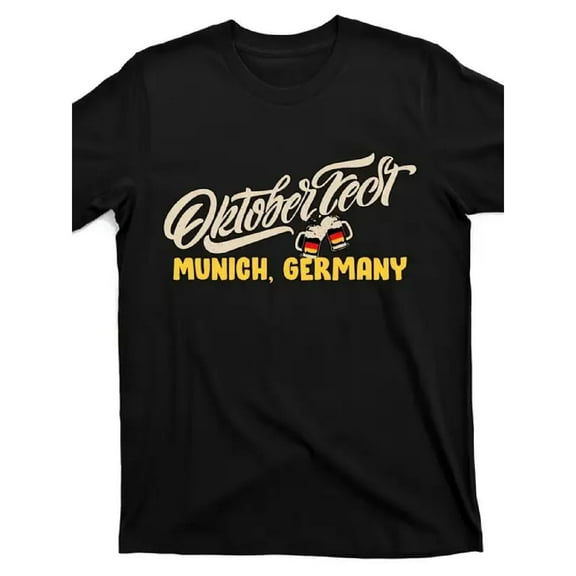 Men’s Oktoberfest Graphic T-Shirt Black S-5XL Loose Fit Cotton Comfortable Casual Streetwear Vintage German Style