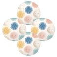 thumbnail image 2 of IAUYY Set of 4 Round Placemats for Dining Tables Heat-Resistant and Wear-Resistant DIY Printing Design Table Placemats，Applicable for Christmas Sun Illustration, 2 of 7