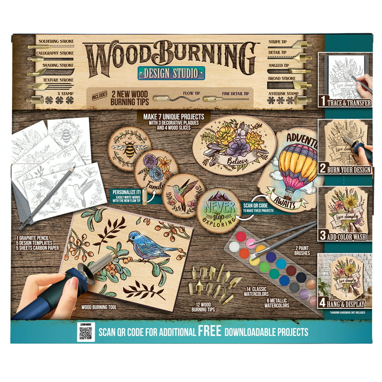  ArtSkills Wood Burning Tool Kit - 55 Piece Deluxe Woodburning  Arts and Craft Kit for Teens and Adults : Arts, Crafts & Sewing