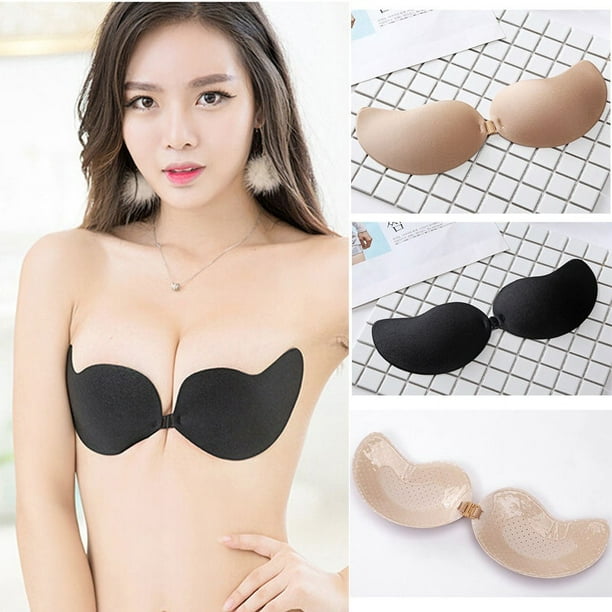 SILICONE STRAPLESS BRA Backless Push Up Adhesive With Drawstrings Invisible