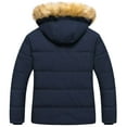 thumbnail image 2 of Chrisuno Plus Size Women's Winter Coats Womens Puffer Jackets Quilted Hooded Warm Jacket with Fleece Hood Navy Blue 5X, 2 of 5