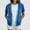 Blue, variant on HAOTAGS Girls Hooded Sweatshirt Jacket Loose Short Sleeve Zipper Hoodie Blue Size 9