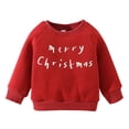 thumbnail image 2 of AUDeals Toddler Kids Christmas Sweatshirt - Letter Print Crew Neck Long Sleeve Pullover for Boys and Girls Holiday Outfit Wear, 2 of 6