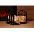 thumbnail image 4 of Barton Firewood Rack Log Holder, 18" x 14" x 14.5" Powder-Coated Metal Fireplace Wood Storage Rack for Indoor/Outdoor Use, Black, 4 of 4